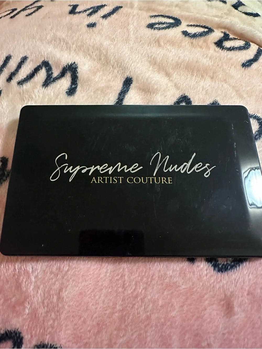 Artist Couture Supreme Nudes Eyeshadow Palette - Black with Gold Script